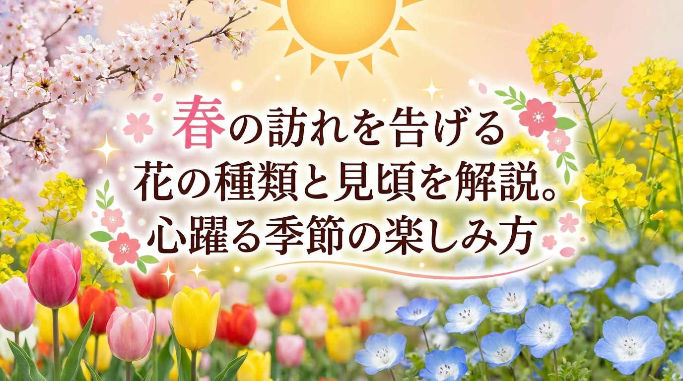 春の訪れを告げる花の種類と見頃を解説。心躍る季節の楽しみ方