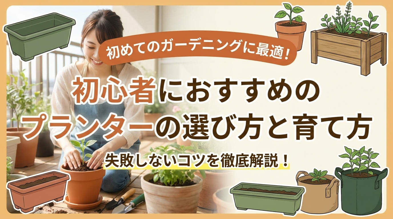 初めてのガーデニングに最適！初心者におすすめのプランターの選び方と育て方