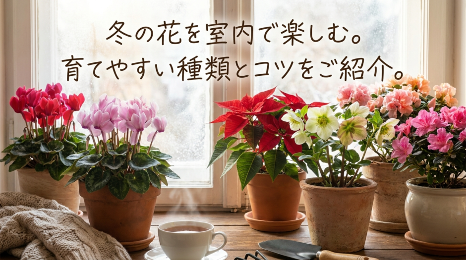 冬の花を室内で楽しむ。育てやすい種類とコツをご紹介。