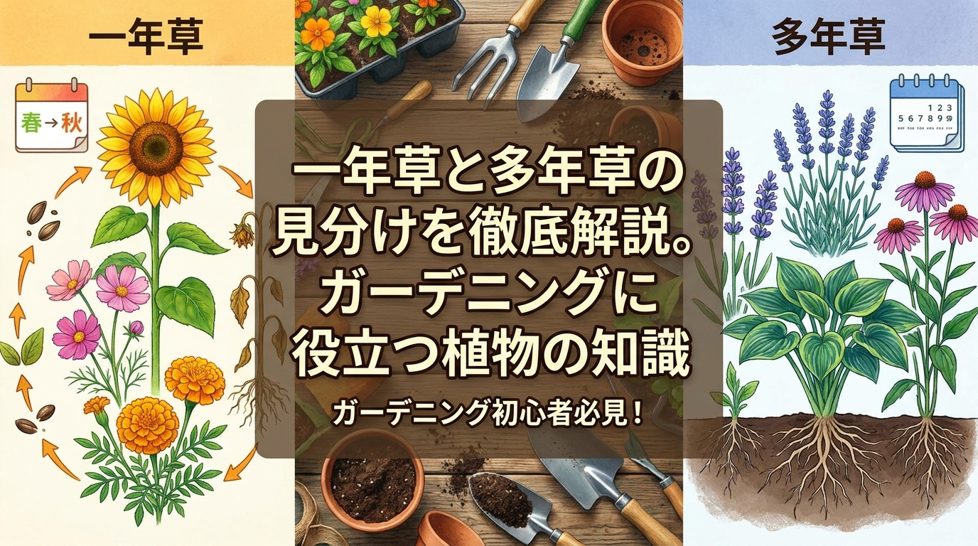 一年草と多年草の見分け方を徹底解説。ガーデニングに役立つ植物の知識