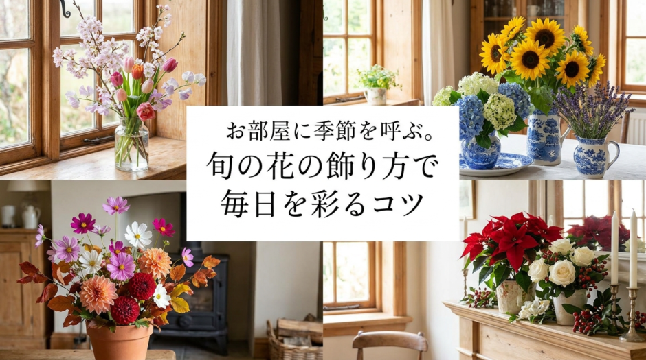 お部屋に季節を呼ぶ。旬の花の飾り方で毎日を彩るコツ