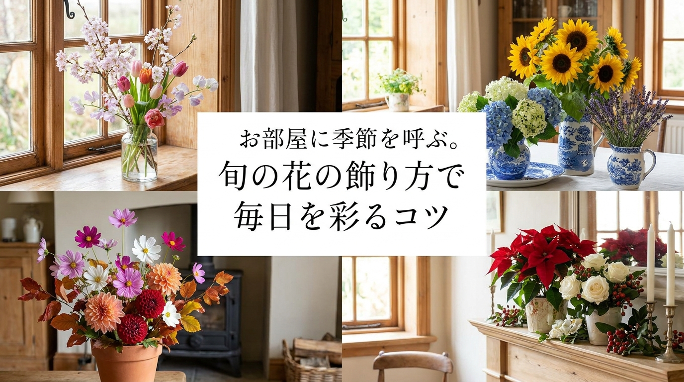 お部屋に季節を呼ぶ。旬の花の飾り方で毎日を彩るコツ