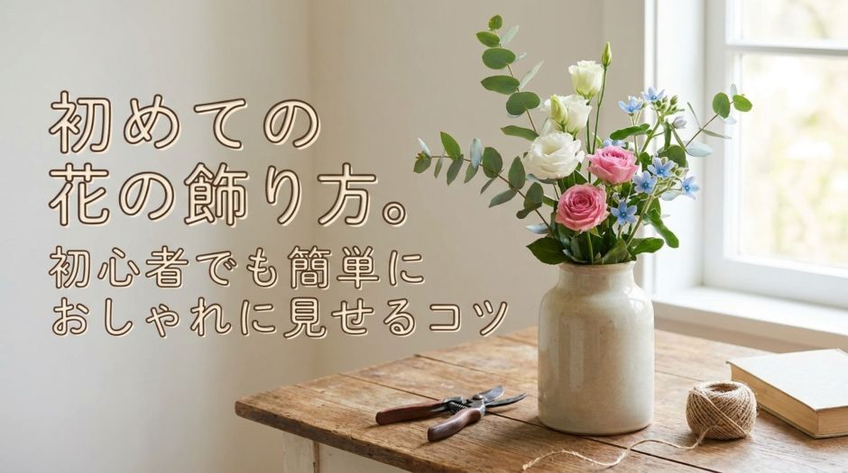 初めての花の飾り方。初心者でも簡単におしゃれに見せるコツ