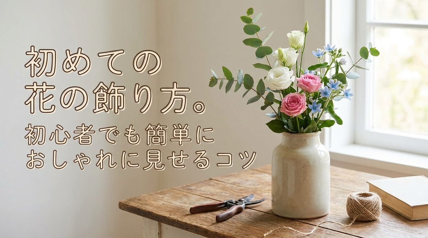 初めての花の飾り方。初心者でも簡単におしゃれに見せるコツ