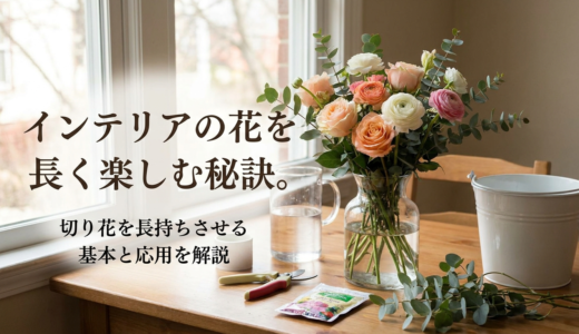 インテリアの花を長く楽しむ秘訣。切り花を長持ちさせる基本と応用を解説
