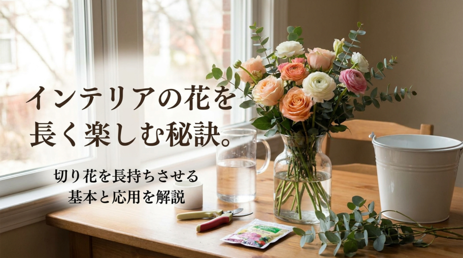 インテリアの花を長く楽しむ秘訣。切り花を長持ちさせる基本と応用を解説
