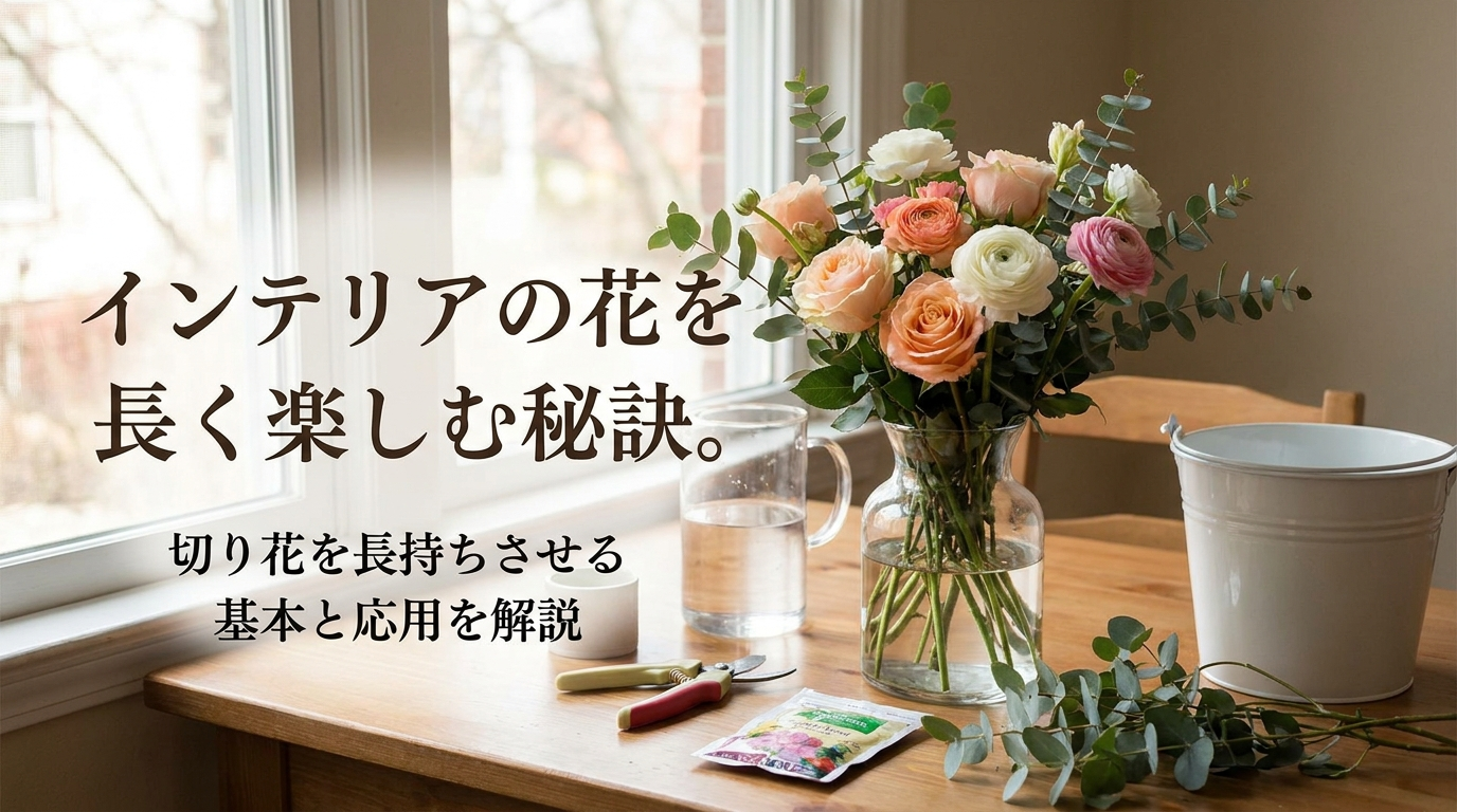 インテリアの花を長く楽しむ秘訣。切り花を長持ちさせる基本と応用を解説