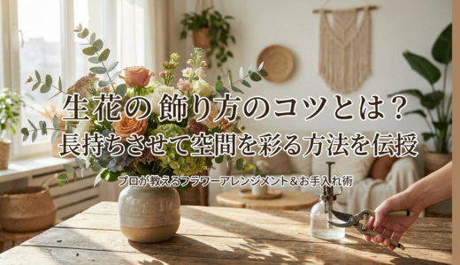 生花の飾り方のコツとは？長持ちさせて空間を彩る方法を伝授