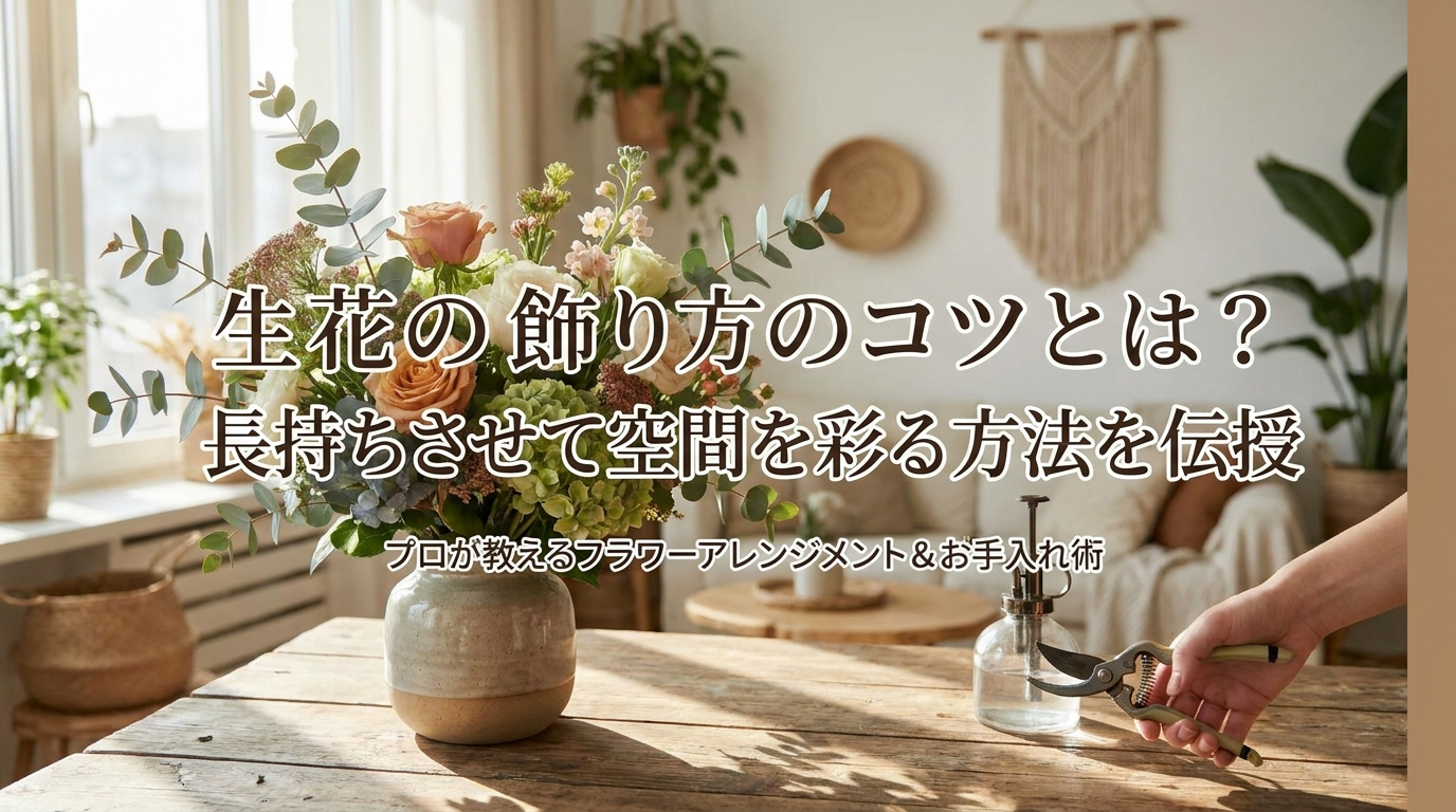 生花の飾り方のコツとは？長持ちさせて空間を彩る方法を伝授