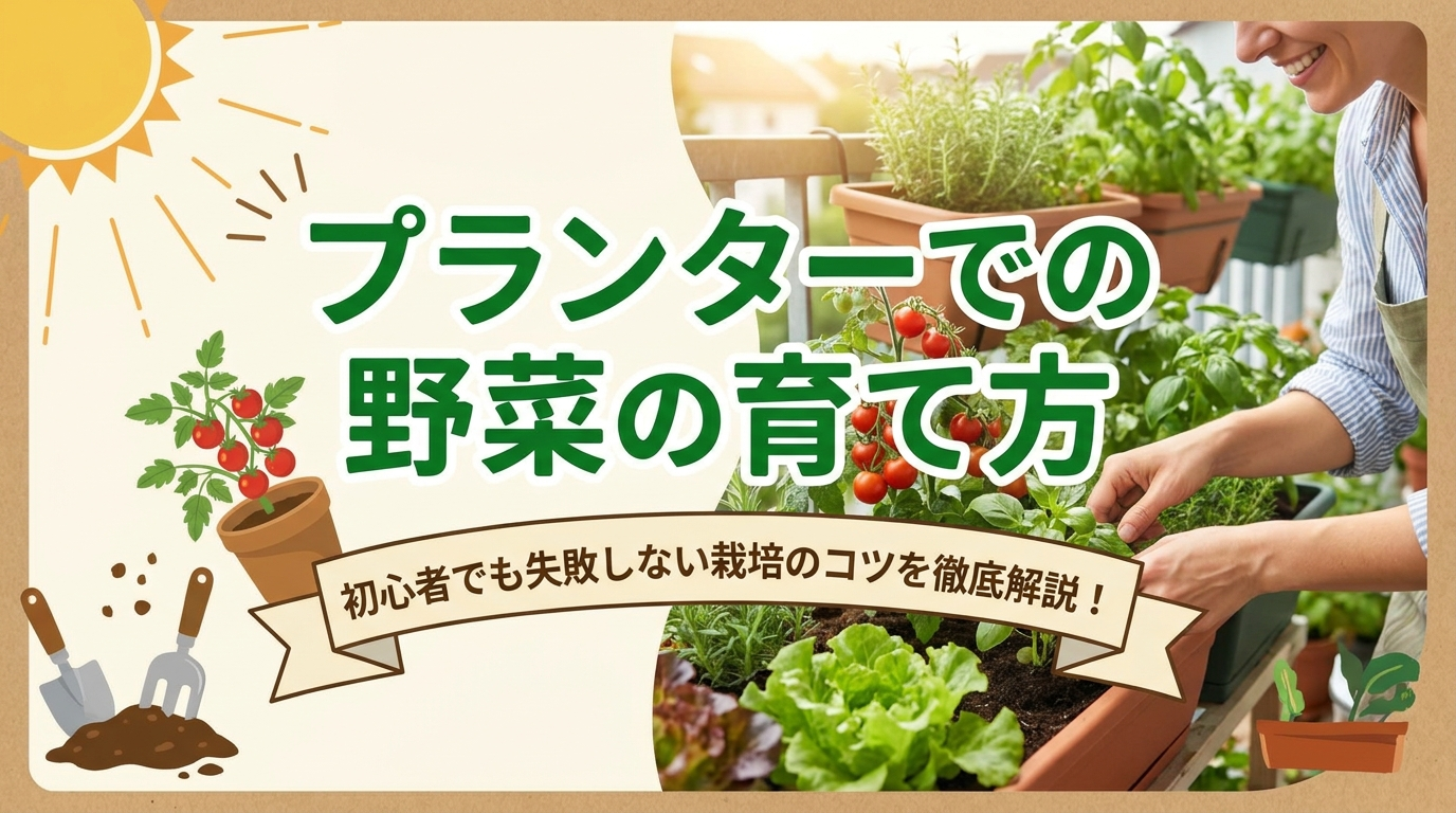 プランターでの野菜の育て方を知ろう。初心者でも失敗しない栽培のコツを徹底解説！
