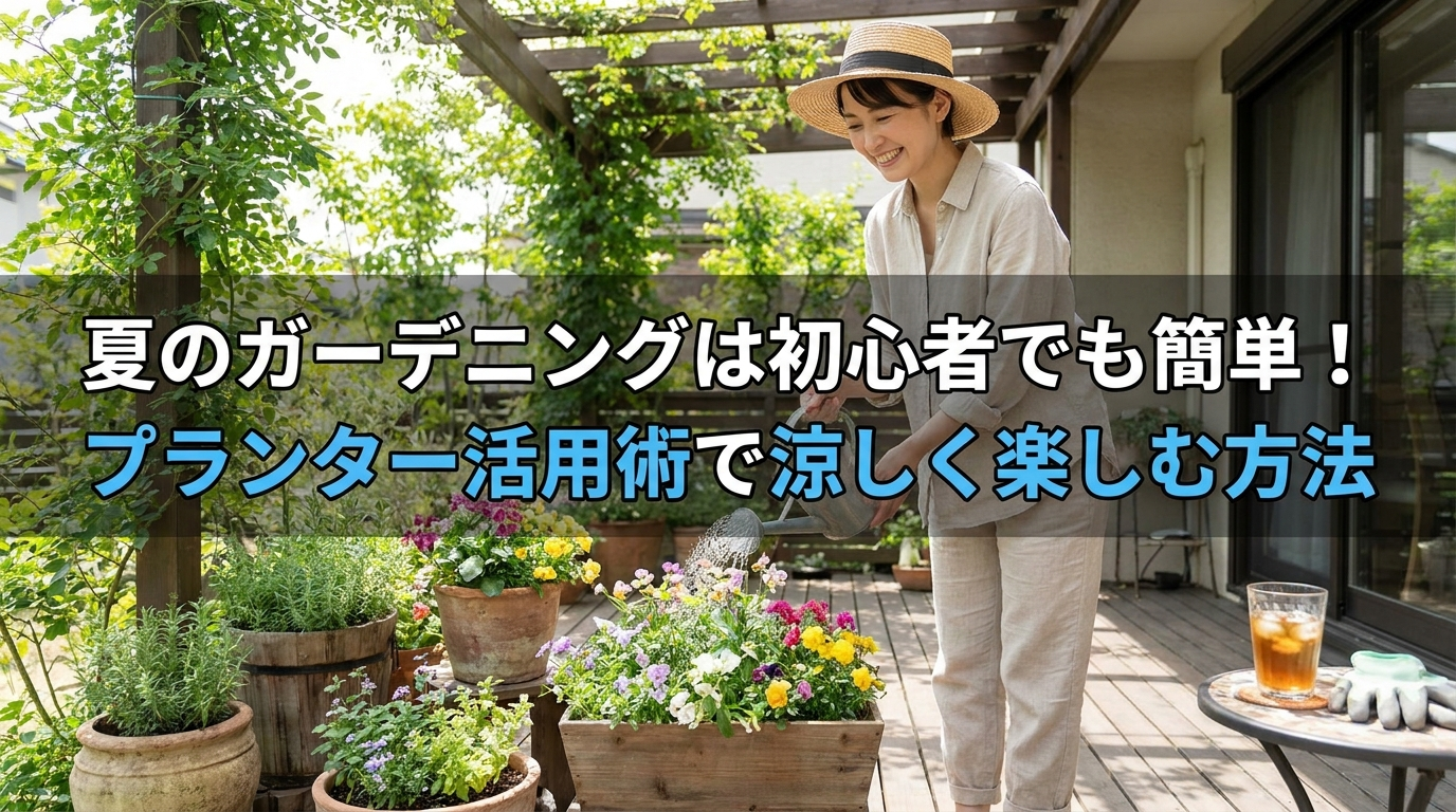 夏のガーデニングは初心者でも簡単！プランター活用術で涼しく楽しむ方法