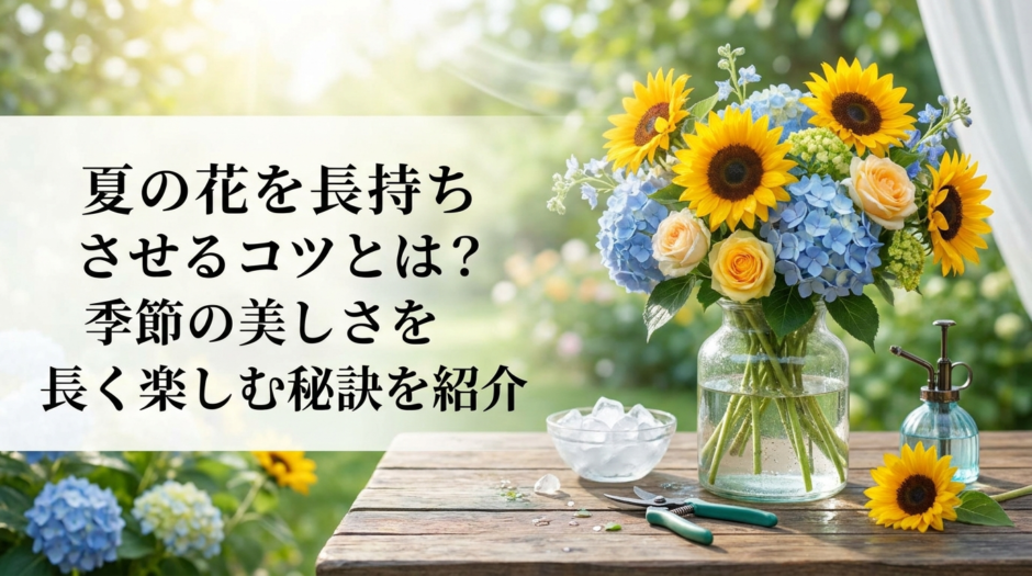 夏の花を長持ちさせるコツとは？季節の美しさを長く楽しむ秘訣を紹介