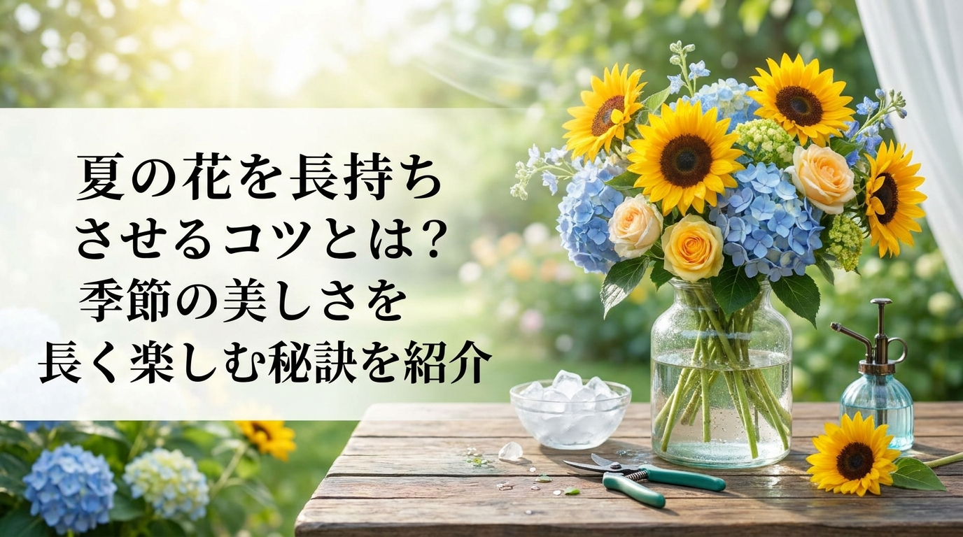 夏の花を長持ちさせるコツとは？季節の美しさを長く楽しむ秘訣を紹介